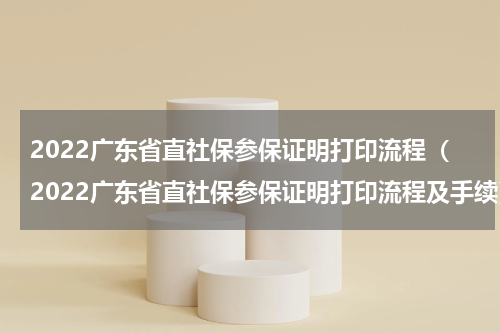 2022广东省直社保参保证明打印流程（2022广东省直社保参保证明打印流程及手续）