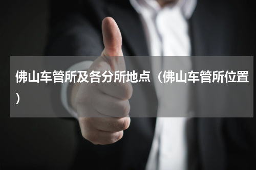 佛山车管所及各分所地点（佛山车管所位置）