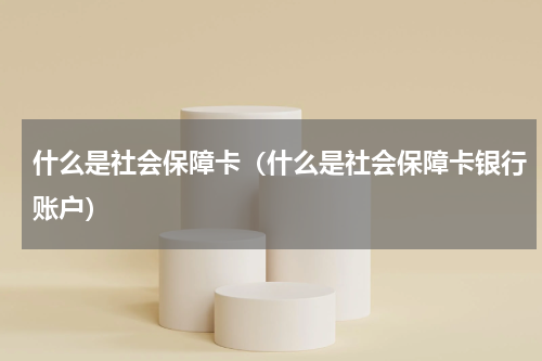 什么是社会保障卡（什么是社会保障卡银行账户）