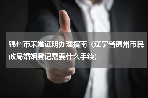 锦州市未婚证明办理指南（辽宁省锦州市民政局婚姻登记需要什么手续）