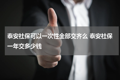 泰安社保可以一次性全部交齐么 泰安社保一年交多少钱
